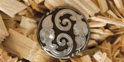 Concho Flower Antique mit Chicago Screw