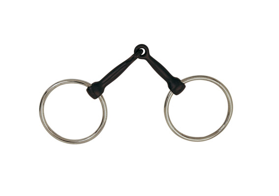 Snaffle Bit einfach gebrochen, black steel