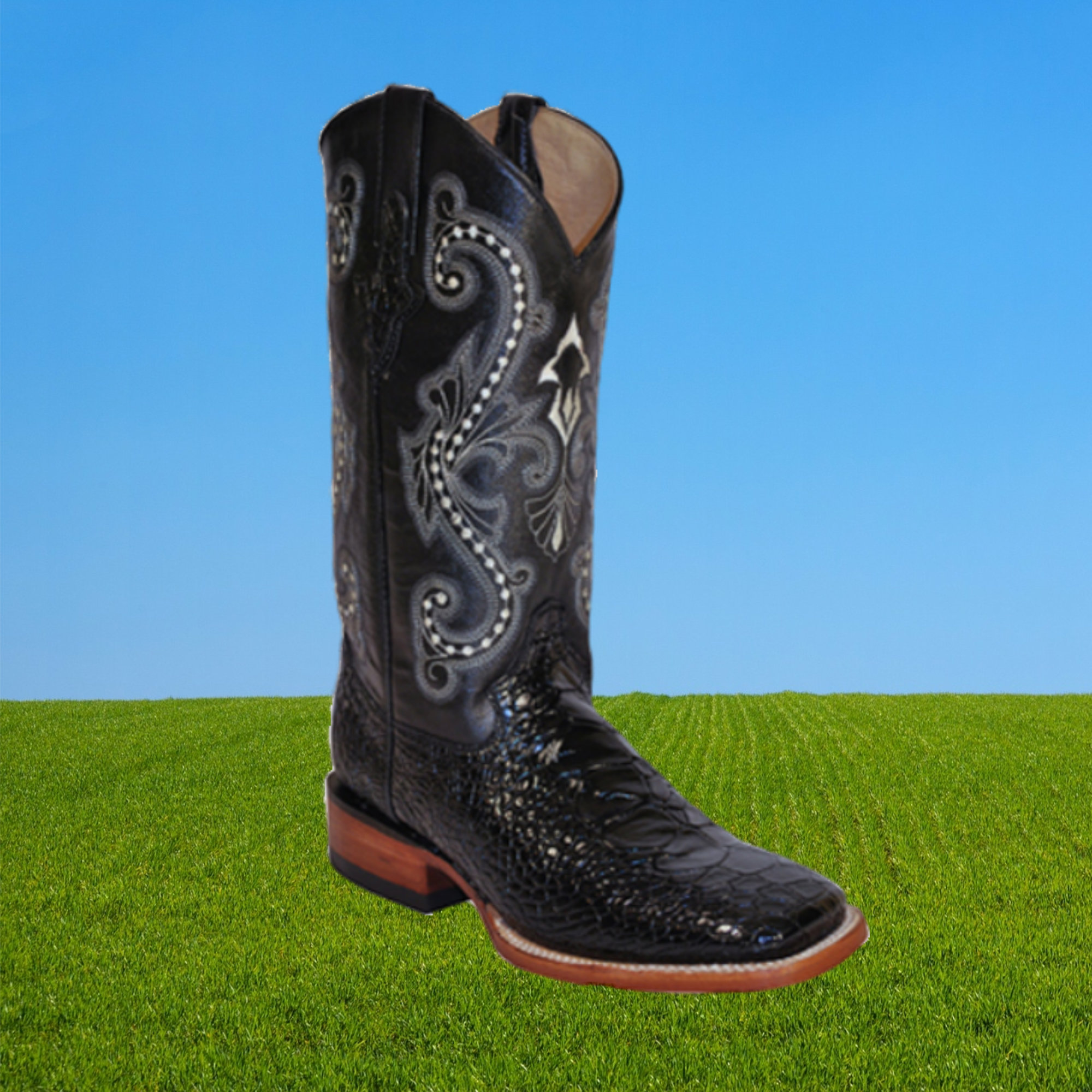 Leaguer´s Finest Western Boots 5431, schwarz-weiß Gr. 38