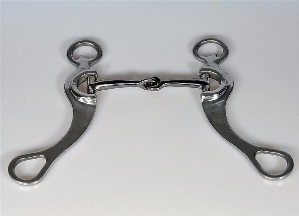 Alu Snaffle with Shanks, "FG" Alu Shank Snaffle Bit - Copper Inl