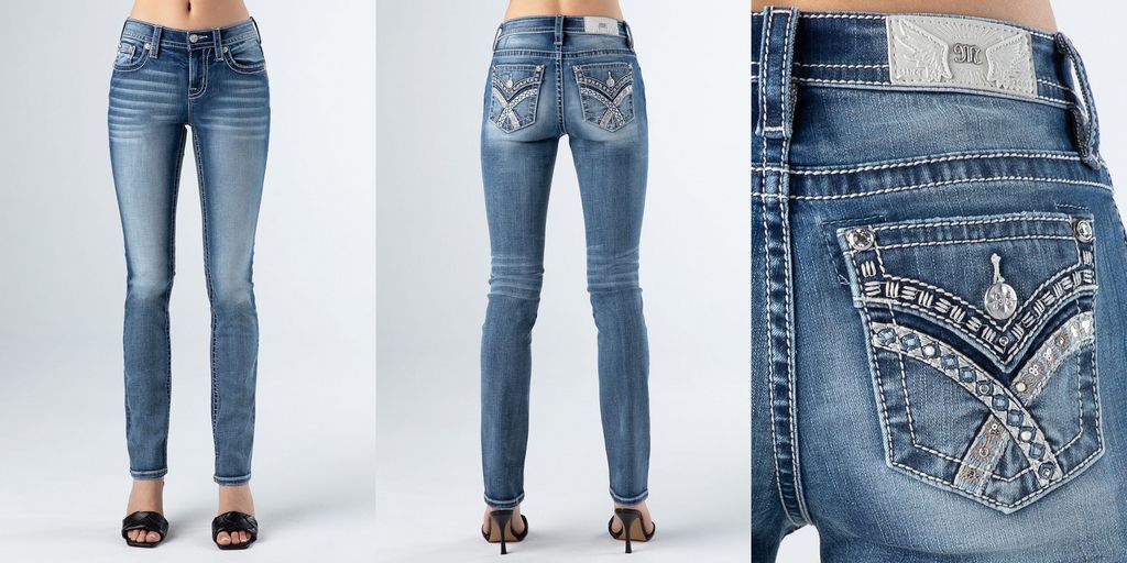 Miss Me Jeans Mid-Rise Straight, M3444T,