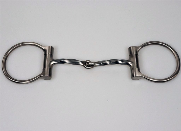 Twisted Wire Square D-Ring, Snaffle Bit, Wassertrense