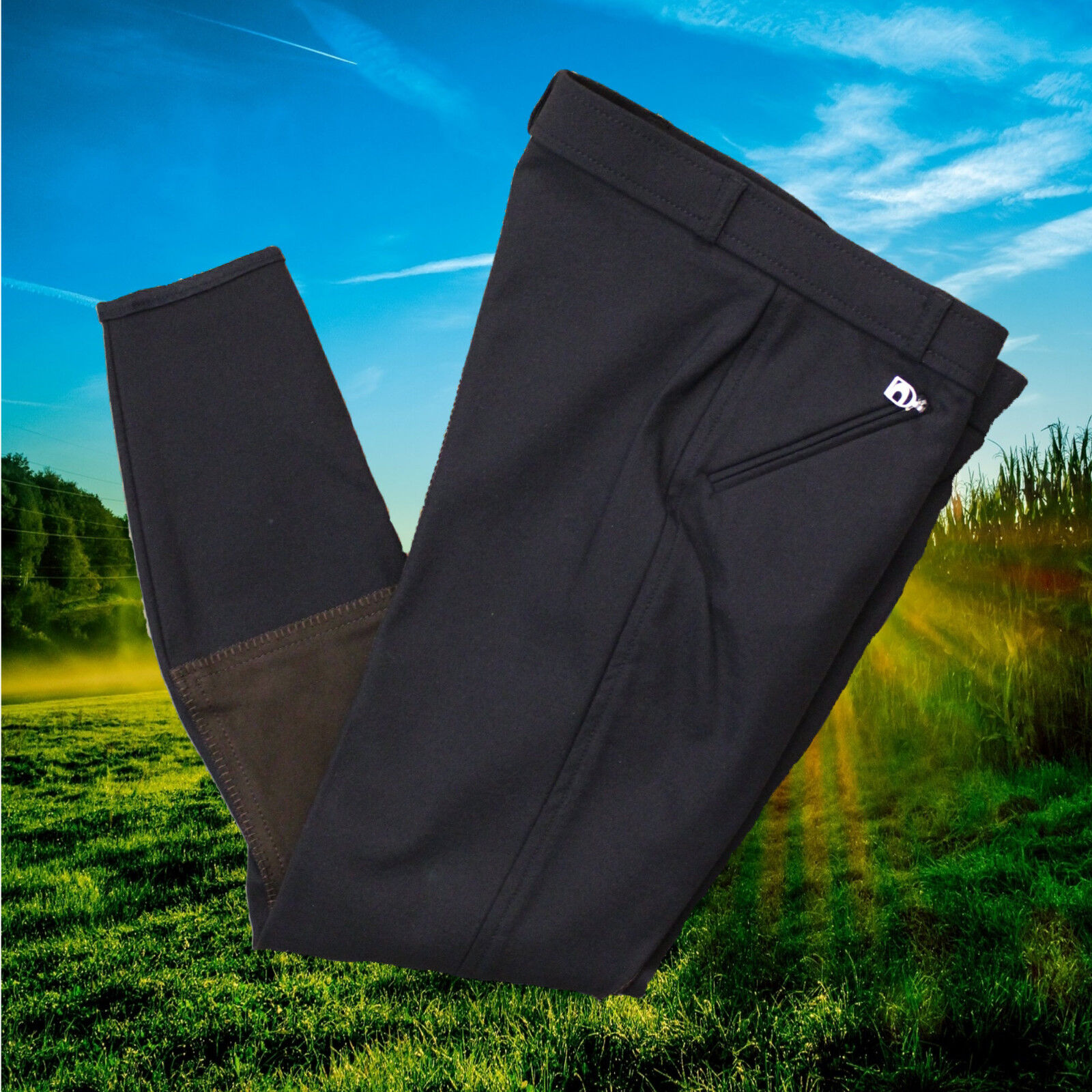 Kinder Reithose Cavallo Carina, schwarz-kaffee