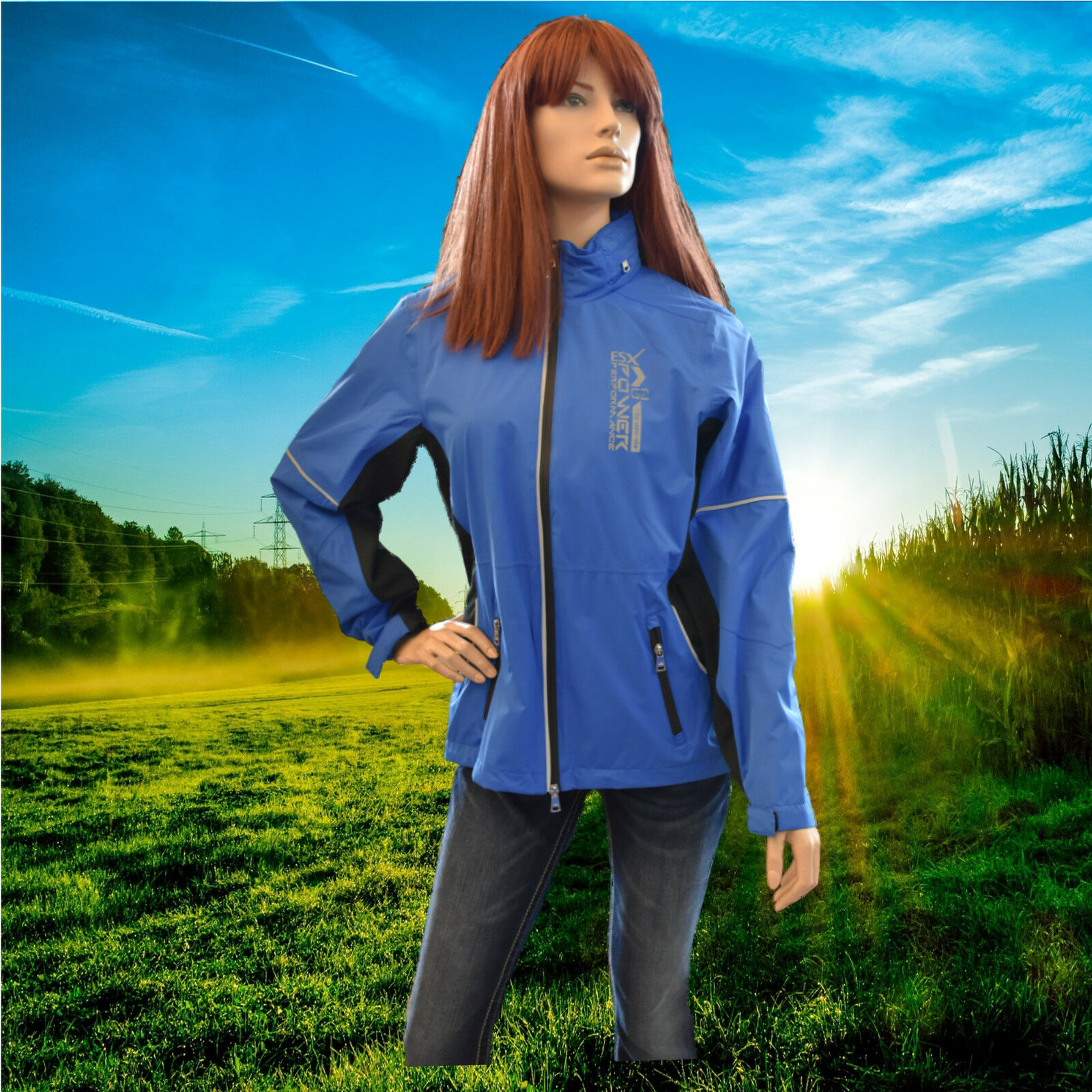 ESX Power Jacket Regenjacke Eurostar blau