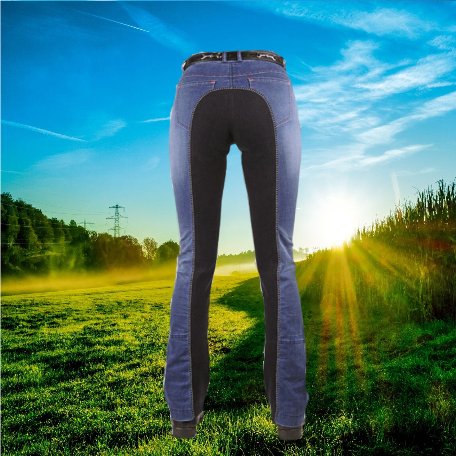 HKM Jodhpur Reithose Jeans, Jodhpurreithose Summer Denim