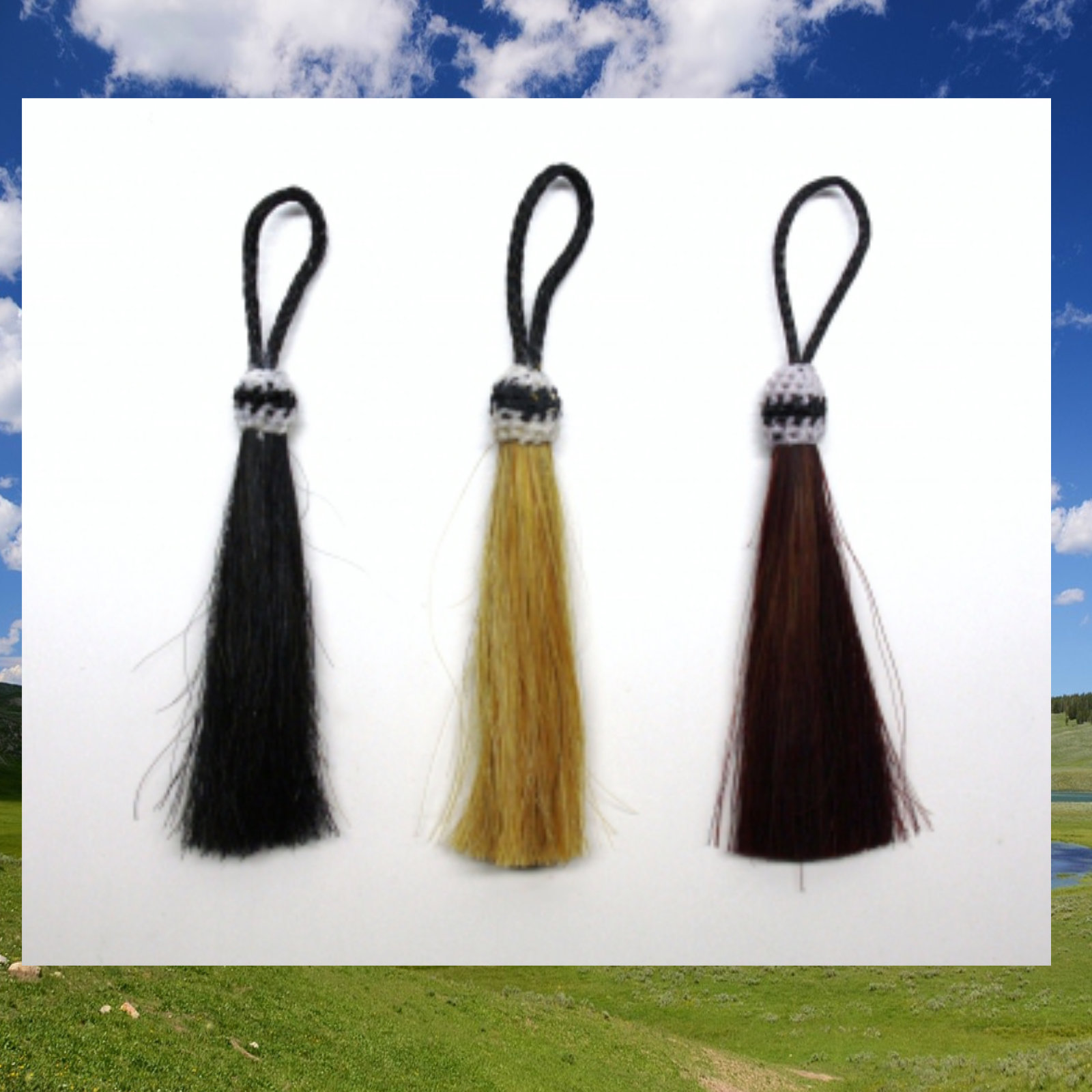 Horse Hair Tassel, Pferdehaar Anhänger, Pferde Haar Anhänger